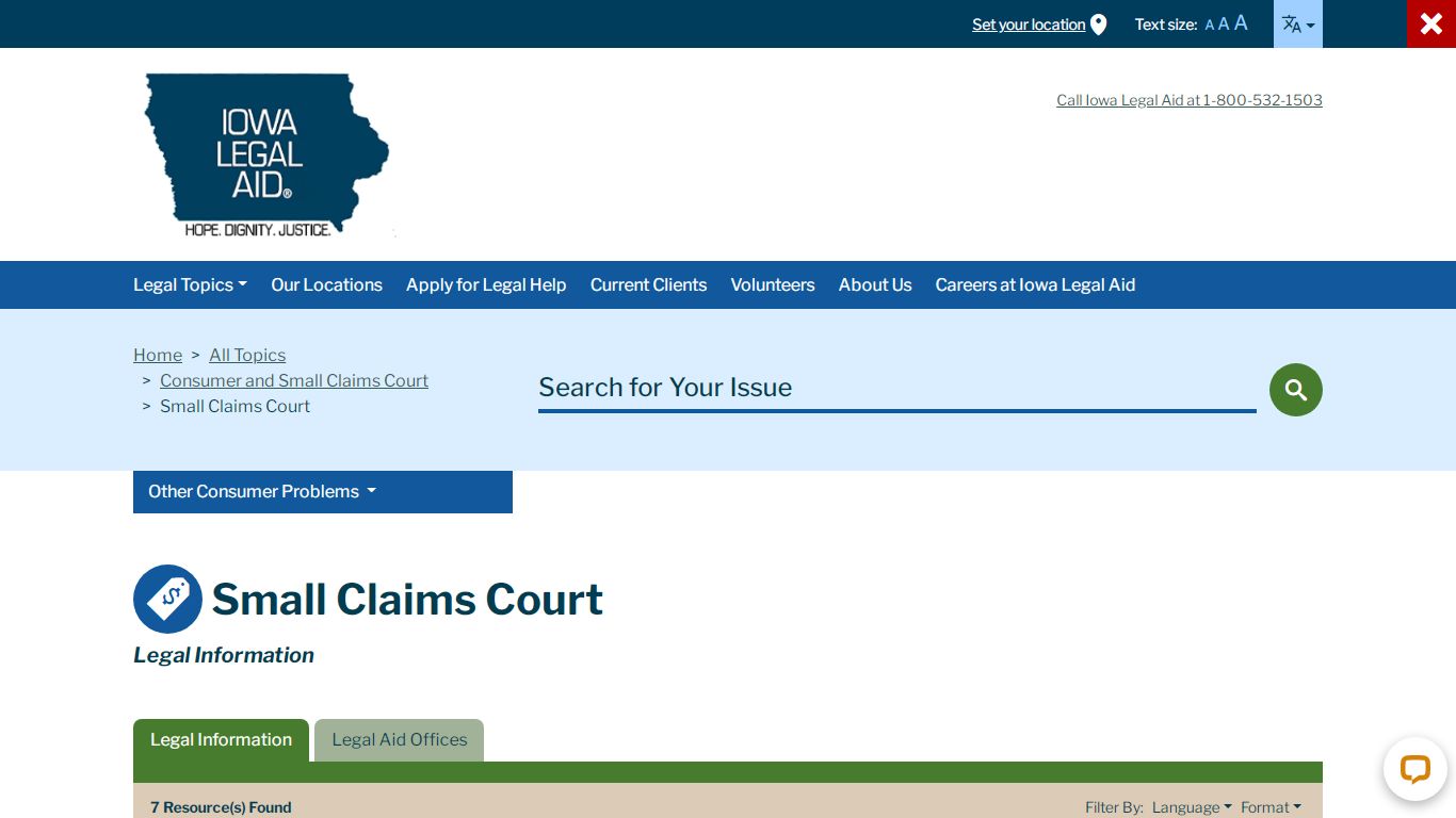 Small Claims Court - Iowa Legal Aid